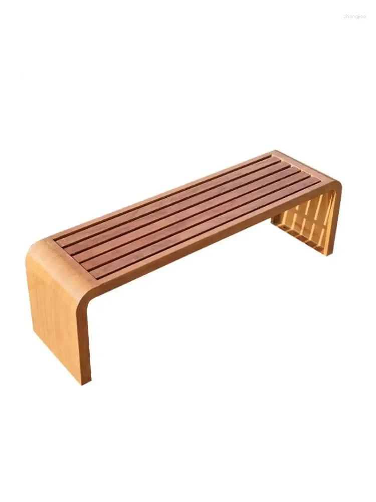 Camp Furniture Outdoor Bench Park Chair Anti-corrosion Wood Pattern Square Garden Courtyard Shopping Mall Public Leisure Row