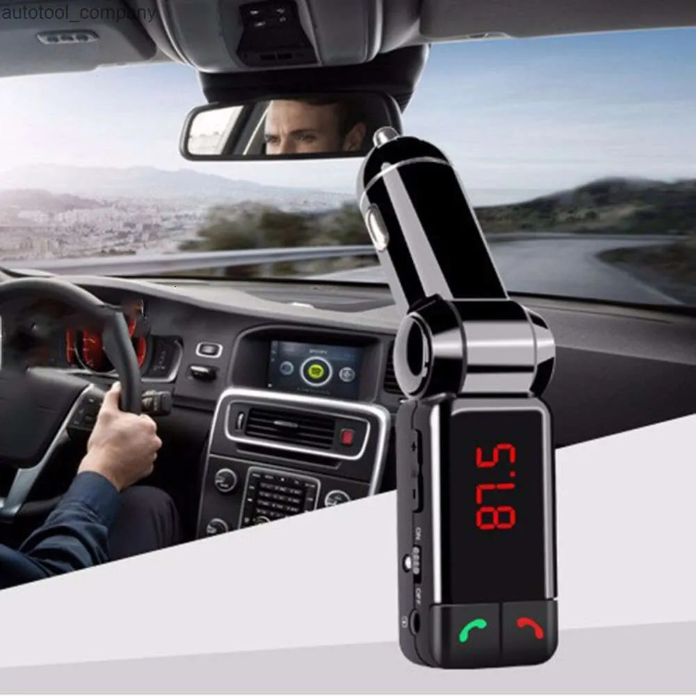 أحدث أحدث سيارة Universal Car Bluetooth Kit FM مستقبل الصوت اللاسلكي اللاسلكي MP3 Player Hands مجانًا