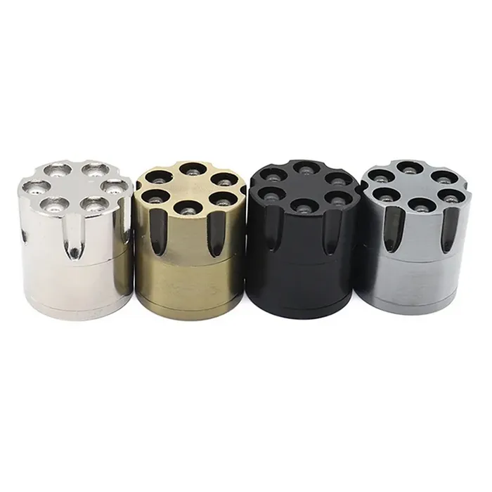 Zinklegering 30mm Bullet Clip Vorm Droge Kruid Tabak Grinder Spice Miller Crusher Gehakte Hand Muller Slijpmachines Roken accessoires