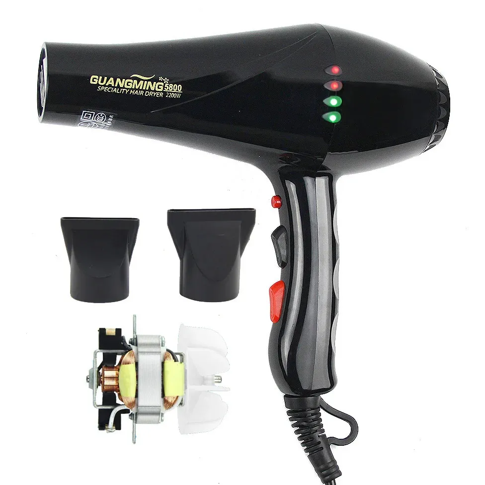 Ds VS AC Motor Echte 2200 W Sterke Kracht Föhn Voor Kappers Kapper Salon Tools Blow Low Haardroger Fan 220240 V 240116 MIX LF