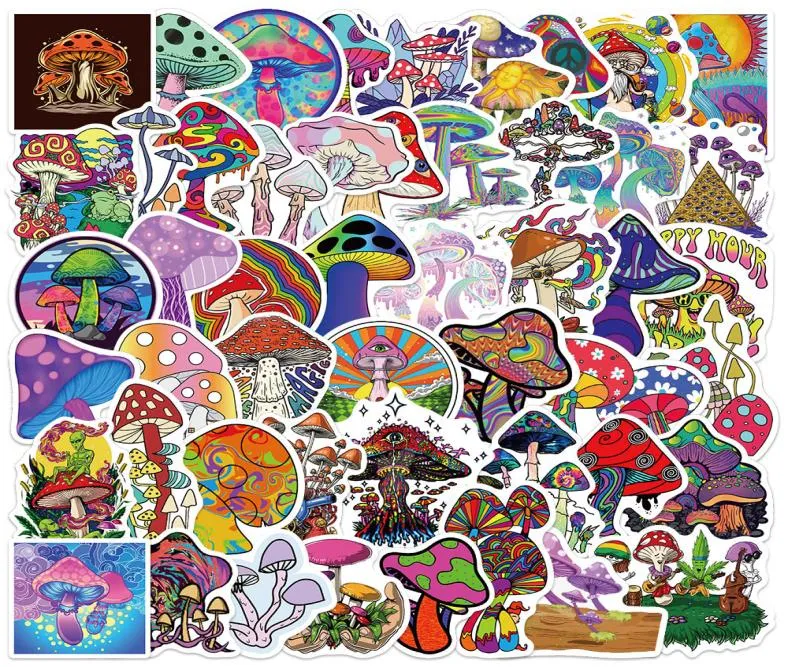 50st Psychedelic Aesthetics Mushroom Stickers Decal Car Guitar Motorcykelbagage Fitcase Cartoon Graffiti Sticker7035022