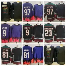 2023 Reverse Purple 9 Clayton Keller 81 Phil Kessel Hockey Jersey Retro 97 Jeremy Roenick Phoenix Alternate Classic Black Men's Ed Shirt