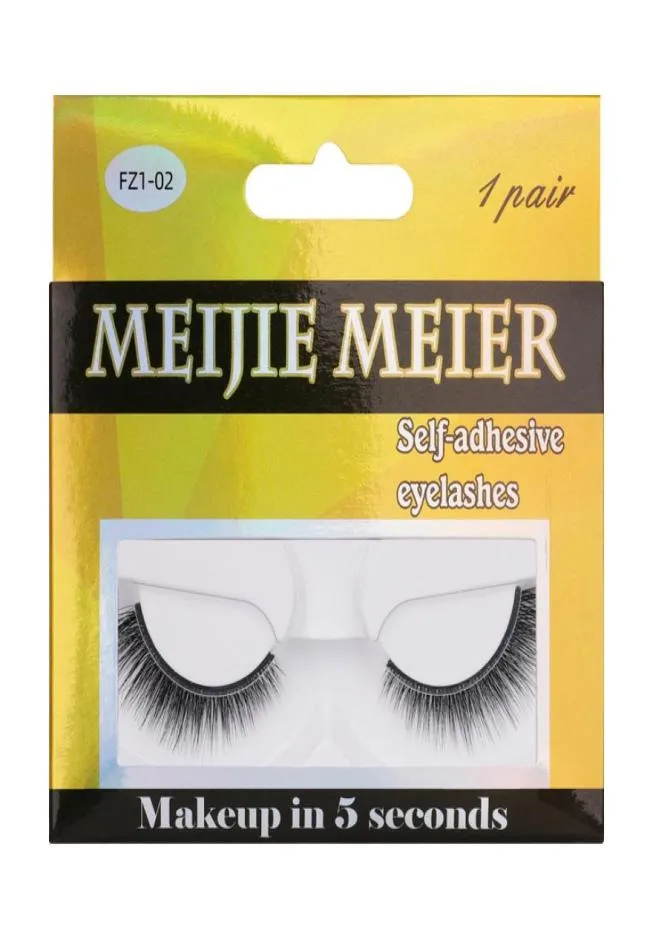 Reusable PreGlued False Lashes Natural Self Adhesive Fake Eyelashes No glue needed Easy Use Gentle to Remove DHL J0715663490