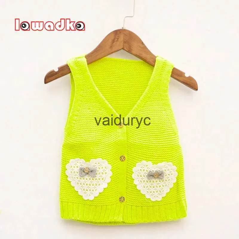 Waistcoat Knitted Vest Coats Baby Girl Autumn Spring Clothes Sleeveless Vests Waistcoat for Children Clothes Outerwear Age 12M 24M 3T 4T H240508