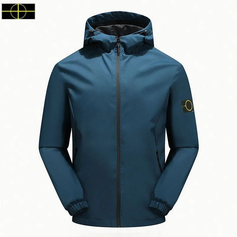 Large Stone Spring and Autumn Style Rush Coat Men's Hooded Jacket Island Spring and Autumn Season Men's Leisure Sports Outdoor Top Coat 3XL-01--17