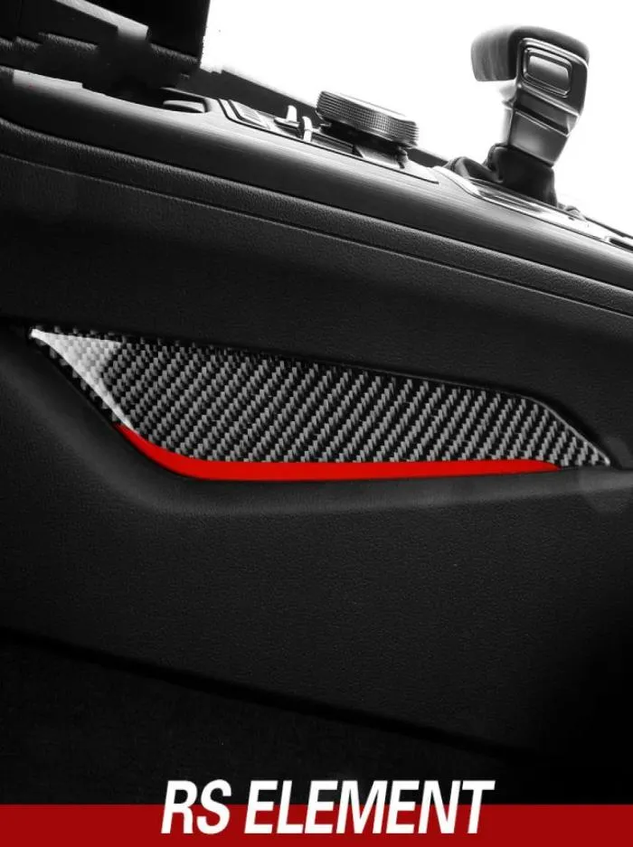 Moldagem interior do carro de fibra de carbono painel de controle de mudança de engrenagem capa lateral guarnição auto adesivo estilo do carro para a4 a5 2017-20224700133