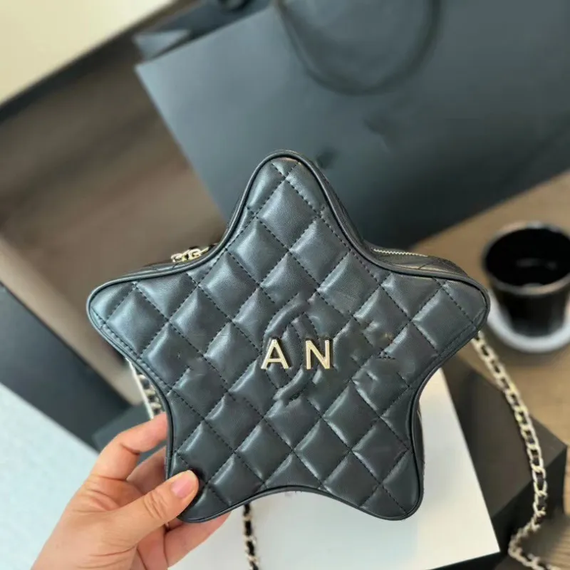 نجم أزياء جديد حقيبة اليد Lambbag Lambskin Clutch Bag Bag Bag Bas Luxury Golden Cross Cross Body Counter Bag Classic Star Bag Bag 22.5 Cm 3 Colors