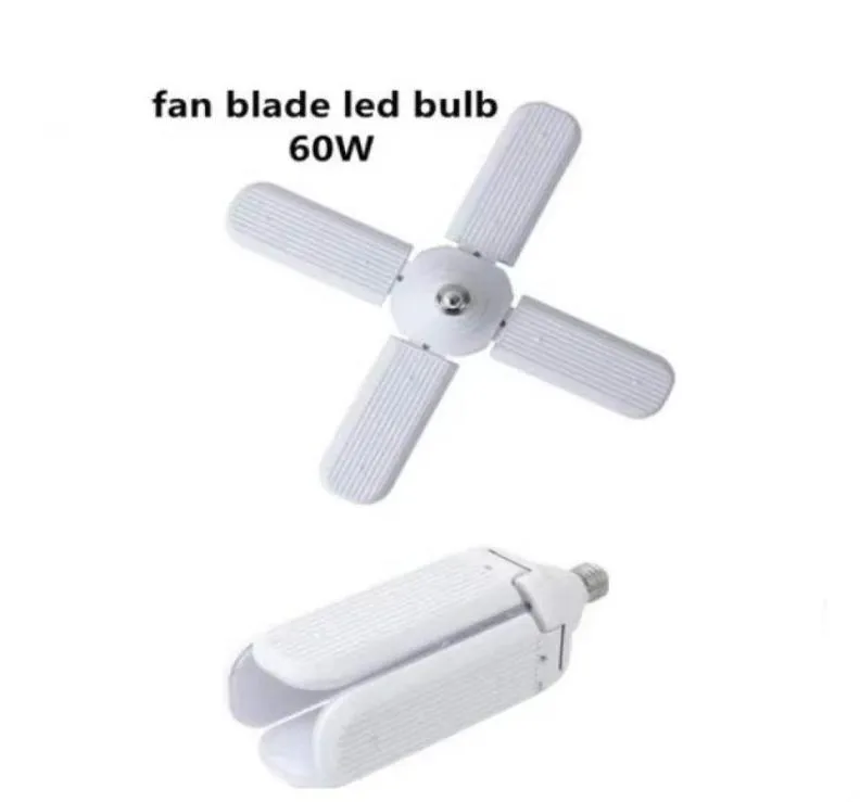 E27 LED Light Fan Blade Timing Lamp AC85265V 30W 45W 60W Foldable Led Bulb Lampada For Home Ceiling Lights6921282