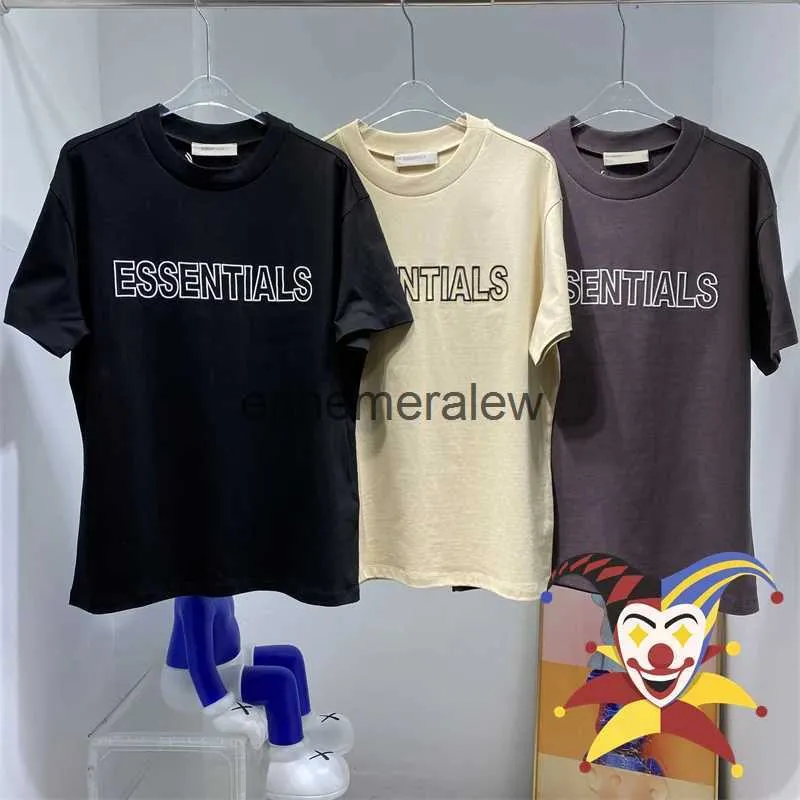 Homens camisetas T-shirt de bordado de alta densidade homens mulheres oversize casual camiseta tops teeephemeralew