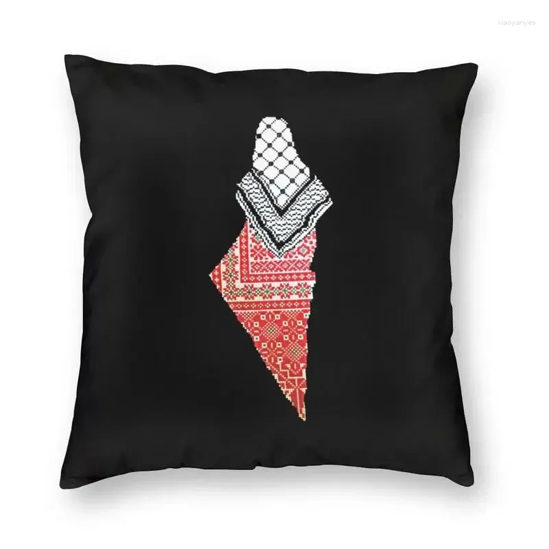 Pillow Embroidery Palestinian Map Throw Cover Home Decorative Palestine Keffiyeh 45x45 Pillowcover For Living Room