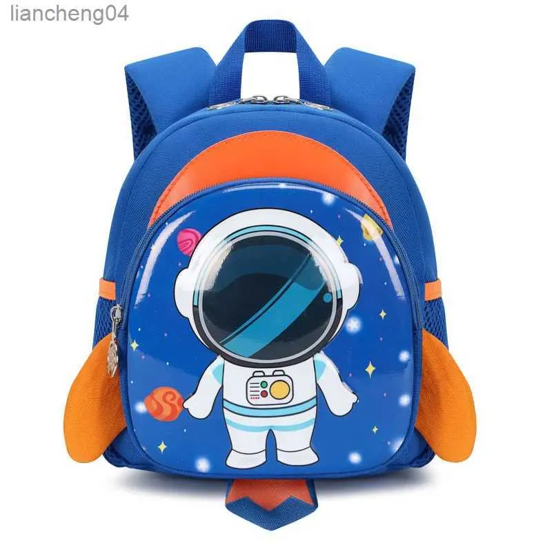 Mochilas da criança meninos mini bonito espaço homem padrão saco de escola jardim de infância crianças dos desenhos animados astronauta mochila para meninos