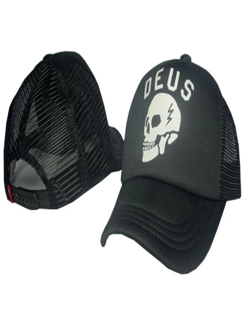 Deus Mesh Skull Strapback Unisex Embroidery 6パネルスナップバック帽子ゴルフスポーツブランド野球帽Gorras Bones Men Outdoor Women AD7323717