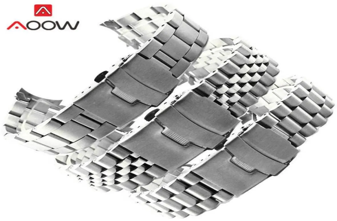 Bracelet en acier inoxydable 20mm 22mm boucle pliante sans couture plongée hommes Sport remplacement Bracelet montre accessoires pour Seiko H096134648