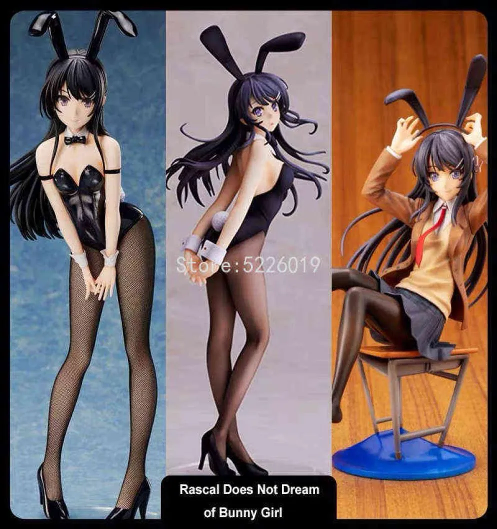 20 cm Anime Rascal Träumt nicht von Bunny Girl Senpai Sexy Figur Spielzeug Senpai Sakurajima Mai Stuhl Sexy Anime Action Figur Spielzeug AA2089607