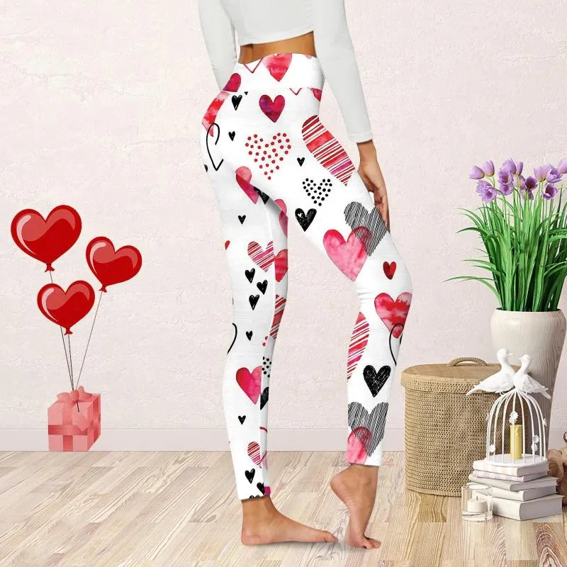 Womens Leggings Valentines Day Womens Valentine Cute Print Casual