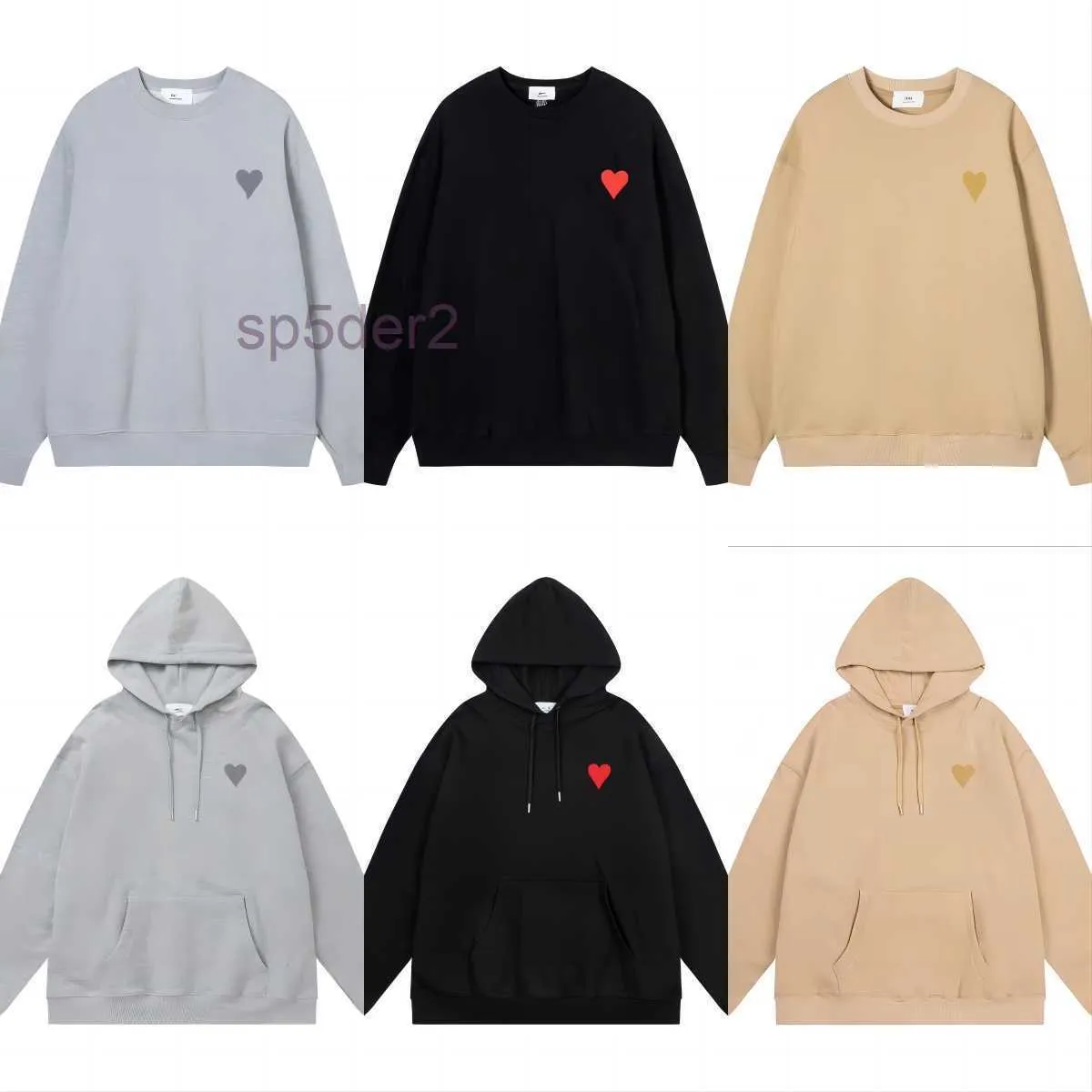 Paris Designer Hommes Femmes Sweat À Capuche De Coeur Rouge Coeur Broderie À Capuche Streetwear Baggy Sweats À Capuche Homme Sweatshirts Oversize Plus Pulls 393 54MT