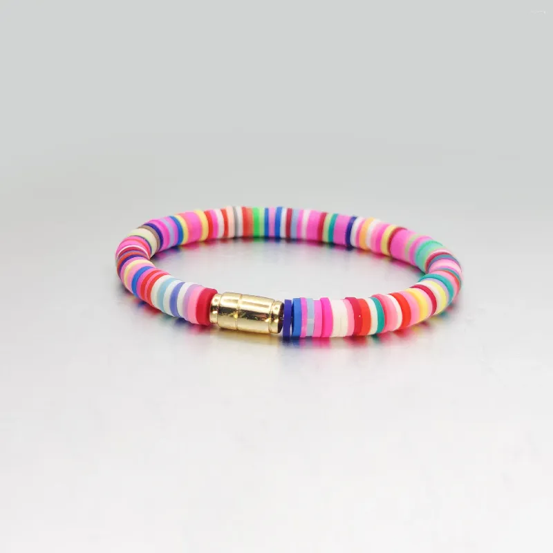Bedelarmbanden HESHI handgemaakte elastische draad kleurrijke zachte klei kraal poly Merclay armband voor vrouwen meisjes student zomercadeau