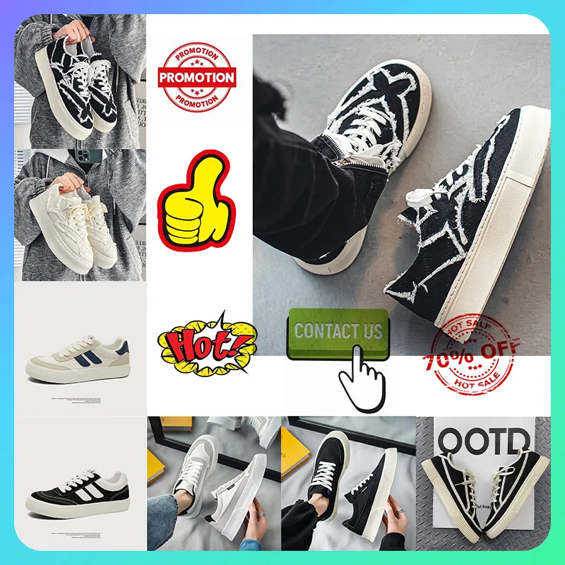 Casual Platform Trainer tela Sport Sneakers Scarpe da tavola per donna uomo Antiscivolo resistente all'usura White College Gum Flat Fashion Style Patchwork Tempo libero