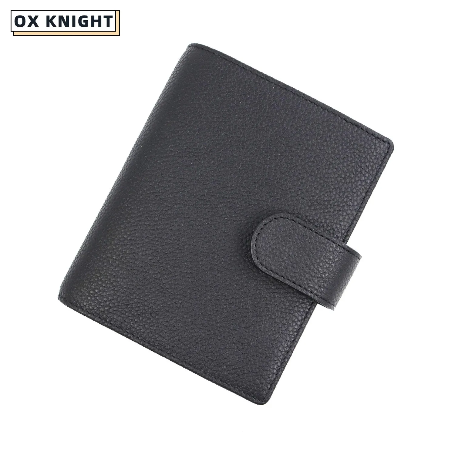 Notebook Ox Knight Mini A7 z 19-25 mm srebrne pierścienie Pobbane ziarno Skórzane Tydzień Planator Organizator Diary Diary Sketchbook 240116