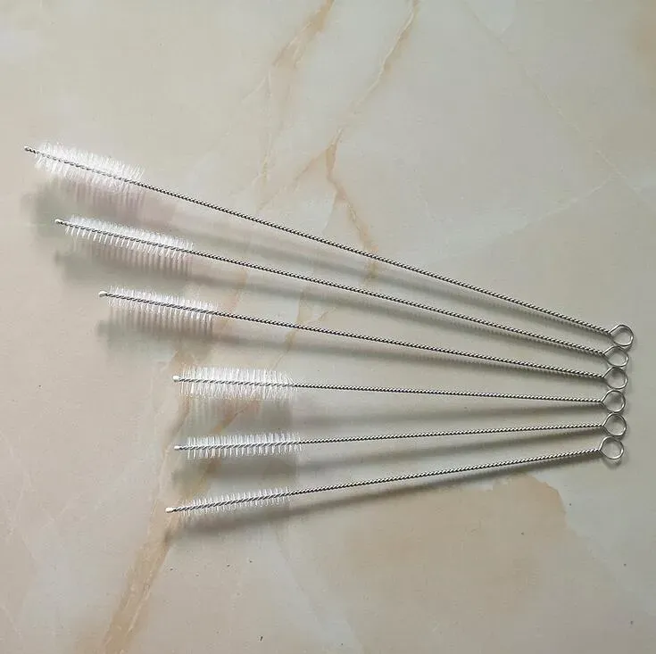Nylon Straw Cleaning Brush Stainless Steel Straws Brushes Pipe Cleaners 17.5cm/20cm/24cm/26cm
