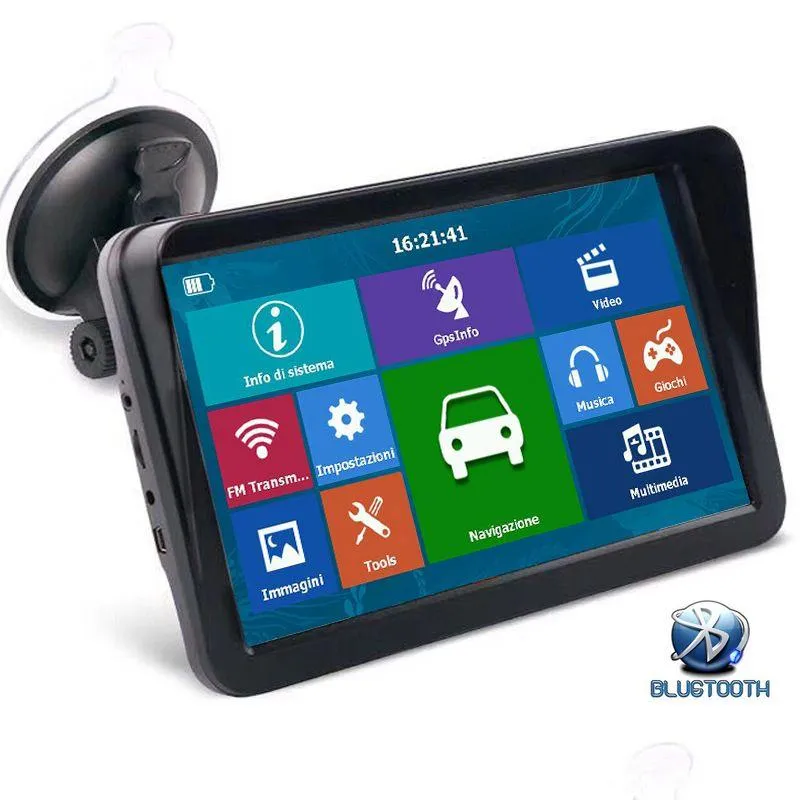 GPS Akcesoria samochodowe HD 9 -calowa ciężarówka nawigator Bluetooth Avin Wsparcie MTIPLE Pojazdy Nawigacja z Sunshade Shield 8 GB Maps Drop D Dhmes