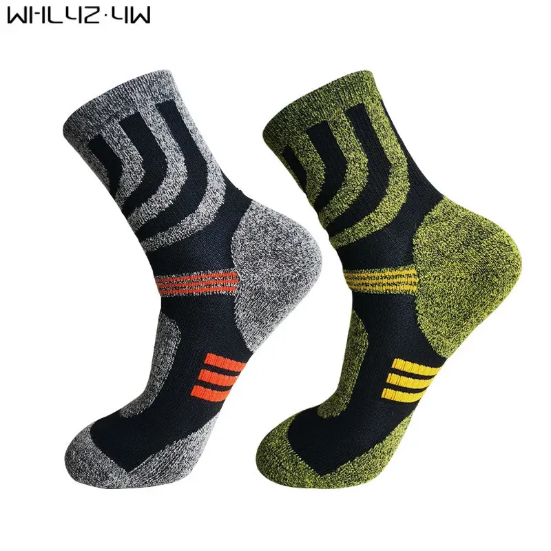 5 Pairs Cotton Compression Terry Socks For Man Coolmax Bike Running Football Sport Outdoor Basketball Cycling Travel 240117