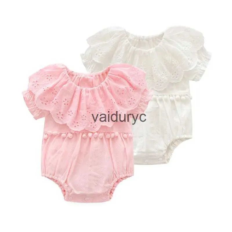 Sets Lawadka Baby Girl Bodysuits 1st Birthday Baby Body Newborn Bodysuit for Girls Summer Short Sleeve Lace Baby Girls Clothes H240508