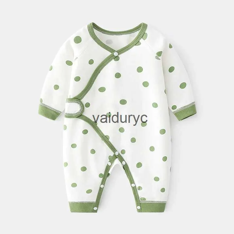 Pullover Lawadka 0-6m Spring Autumn Infant Dziewczęta chłopcy Romper dla noworodka Baby Dot Drukuj Obrania dla małego chłopca od 0 do 3 miesięcy H240508