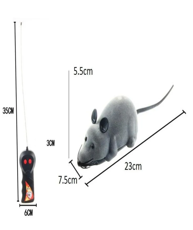 8 cores rc mouse eletrônico animal de estimação gato brinquedo controle remoto mouse simulação sem fio mouse de pelúcia para crianças brinquedos9744761