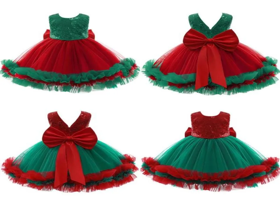 Girl039s Dresses Born Christmas Baby Girls Dress Fantasy Party Costumes Mesh Sequins Little Princess 1 2 3 4 5 Years Children C1304991