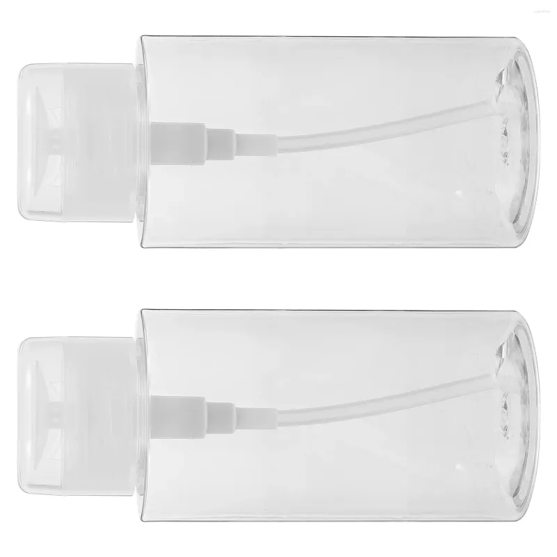 Botellas de almacenamiento 2 PCS Contenedores de líquido de viaje embotellados Dispensador de removedor de maquillaje Plástico