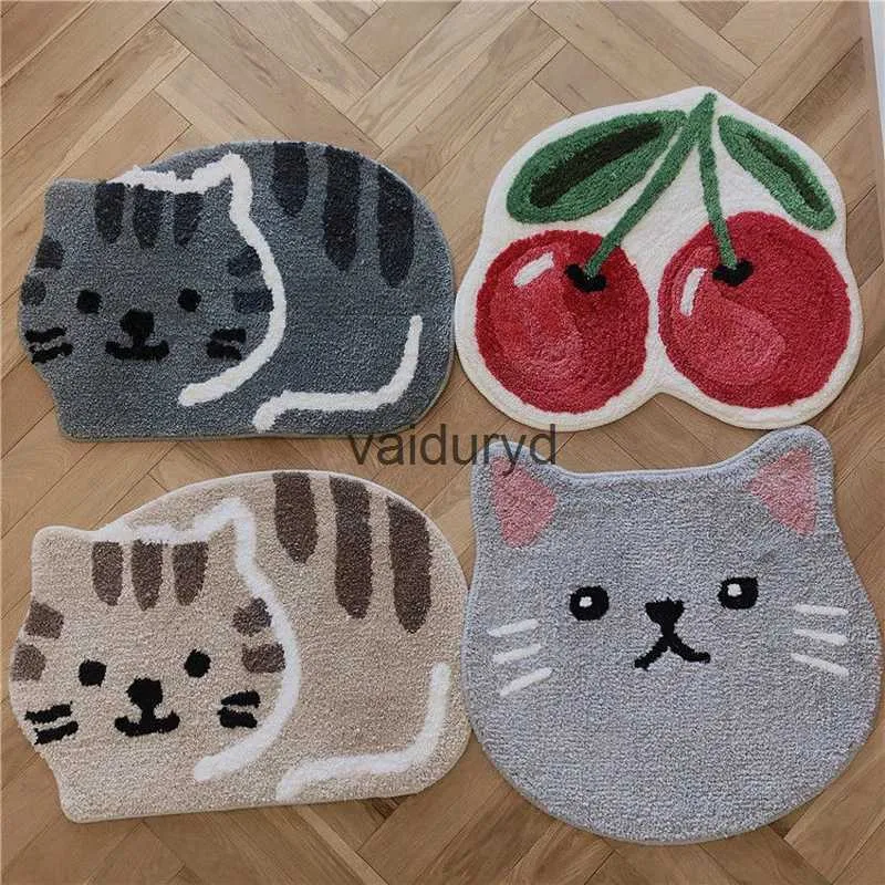 Tappeti Cat Styling Design Cartoon Tappetino da cucina Antiscivolo Lungo Camera da letto Tappeto Corridoio Portico Tappeto Tappeto a rimbalzo lento Zerbino d'ingressovaiduryd