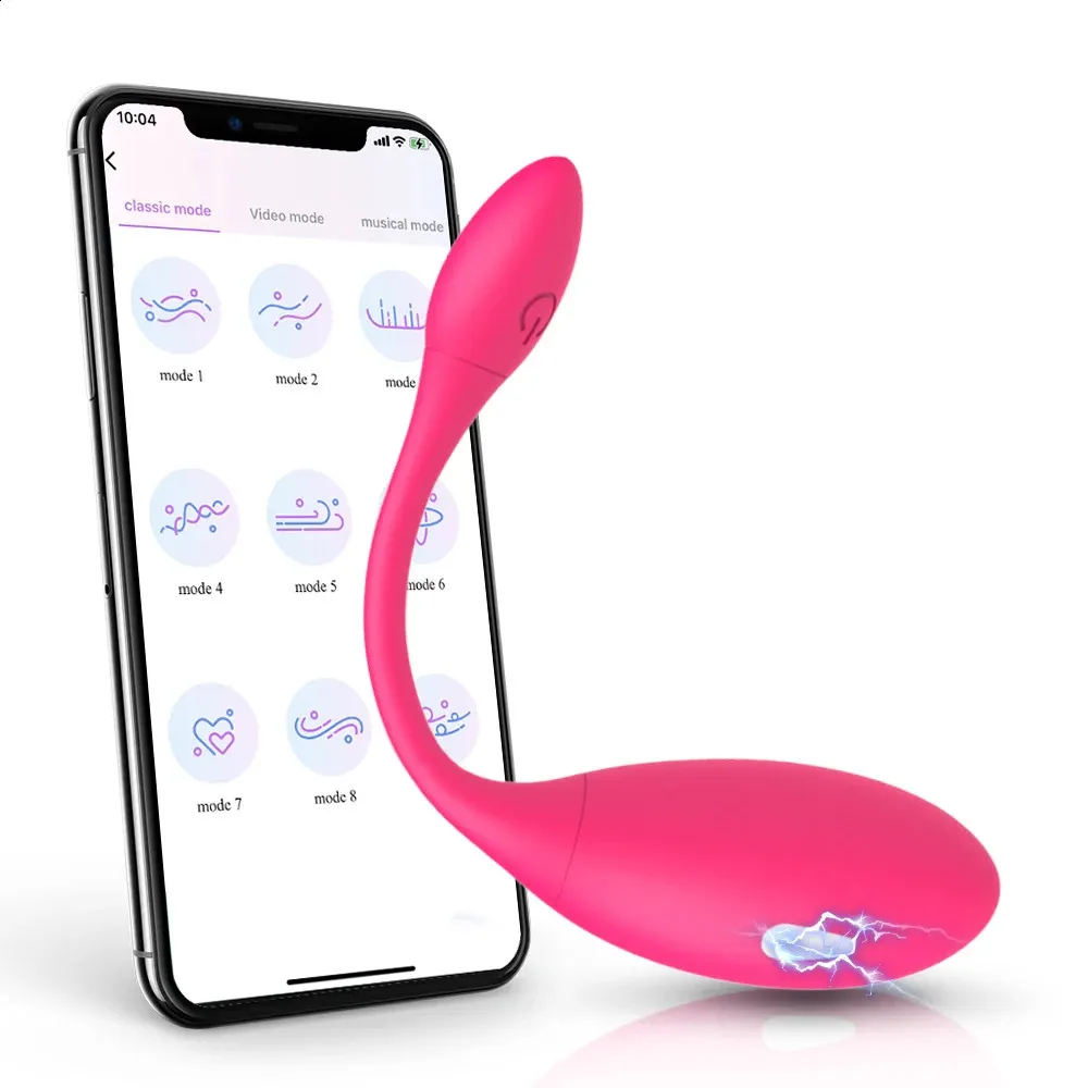 Vibrador de bola Kegel vaginal para mujer, Control de aplicación, descarga eléctrica, inalámbrico, estimulador del punto G, huevo vibrador, Juguetes sexuales para mujer 240117