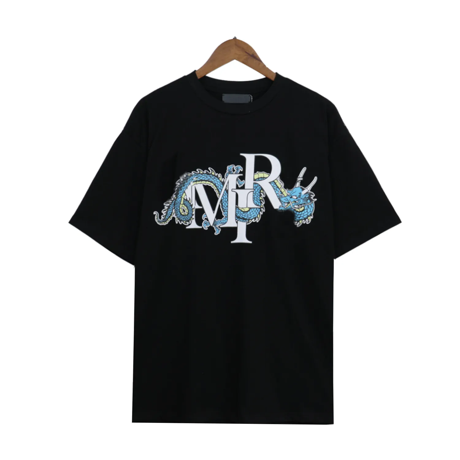 Herren T-Shirts Dragon Year Letter Tops Logo bedrucktes Kurzarm-T-Shirt für Männer und Frauen