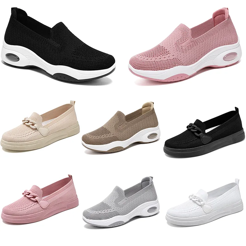 2024 hiver femmes chaussures randonnée course chaussures plates souples polyvalent noir blanc formateurs fond épais respirant grande taille 36-41 GAI TR