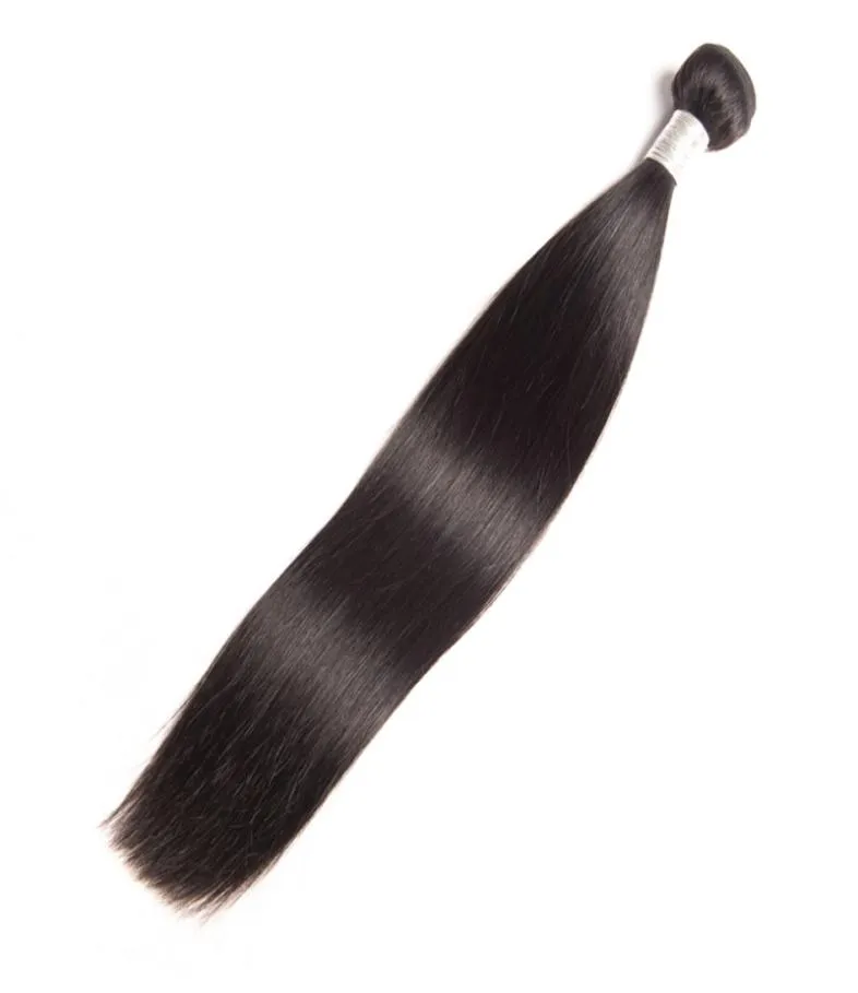 Extensiones de cabello humano liso de cabello virgen brasileño, 95100gpiece, color natural, un paquete, tramas de cabello liso, 830 pulgadas, 5853934