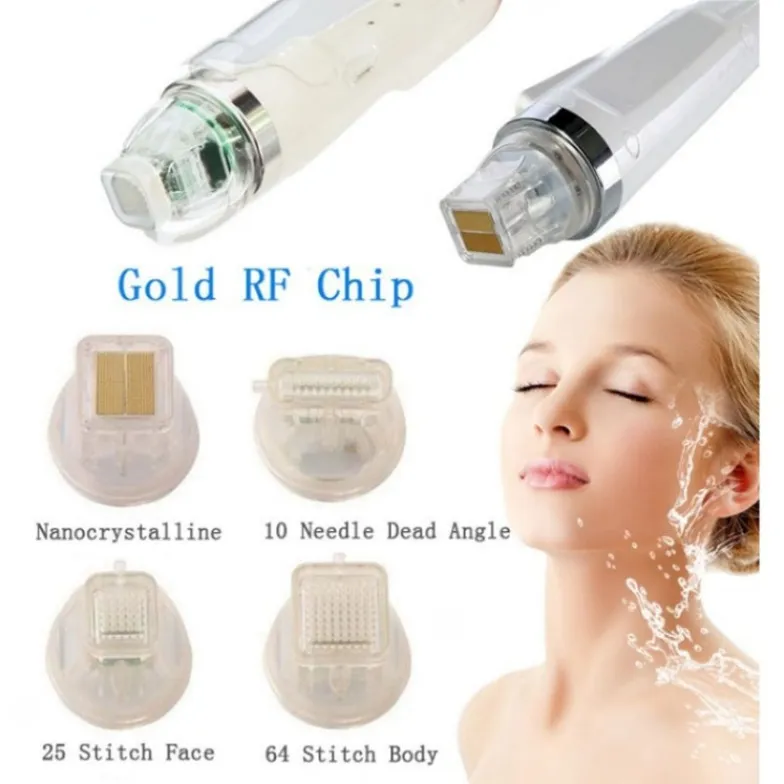 Slimming Machine 4 Tips Disposable Replacement 20Pin Head Gold Cartridge Fractional Rf Microneedle Microneedling Micro Needle Machine Cart