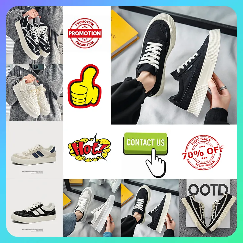 Designer Casual Trainer Platform Canvas Sports Sneakers Board Shoes For Women Men Fashion Style Patchwork Anti Slip Wear Resistant White Black Size39-44