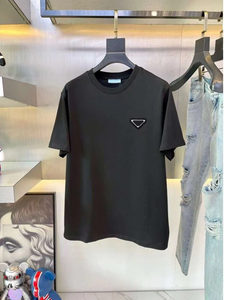Mens T Shirt Designer Men Tshirt Man Black Tee Womens Clothes T-shirts Polo Short Sleeve Chest Triangle Inlay Tees Fashion Tshirts 1133ess