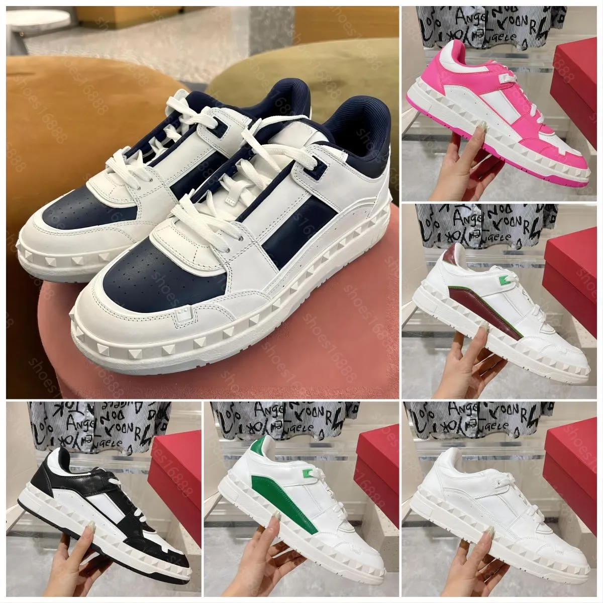 Baskets de créateurs Top Quality Hommes Femmes Freedots Baskets Chaussures Low Top Cuir de veau Skateboard Plateforme Semelle Robe de soirée Couple en plein air Chaussures de formation