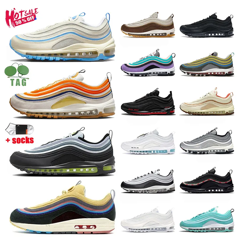 OG 패션 최고 품질의 여성 남성 디자이너 97 운동화 Sean Wotherspoon Cloud Runners MSCHF X Inri Jesh white Black 간신히 장미 핑크 폼 트레이너 스니커즈