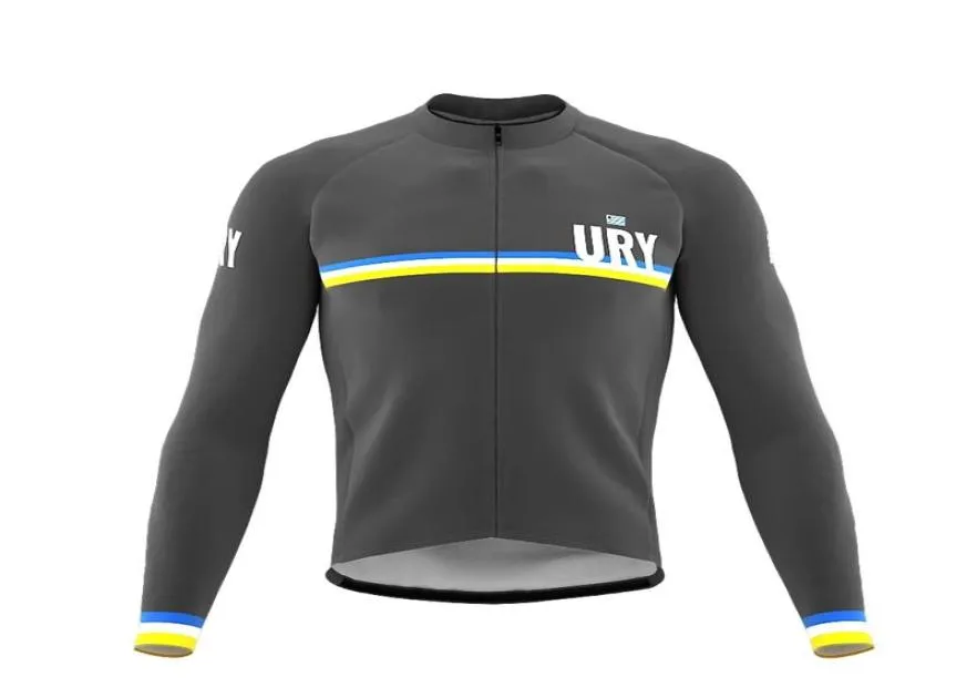 Racing Jackets Uruguay Cycling Jersey Winter Long Sleeve Bike Clothes Thermal Fleece Roupa De Ciclismo Invierno Hombre MTB Bicycle6780036