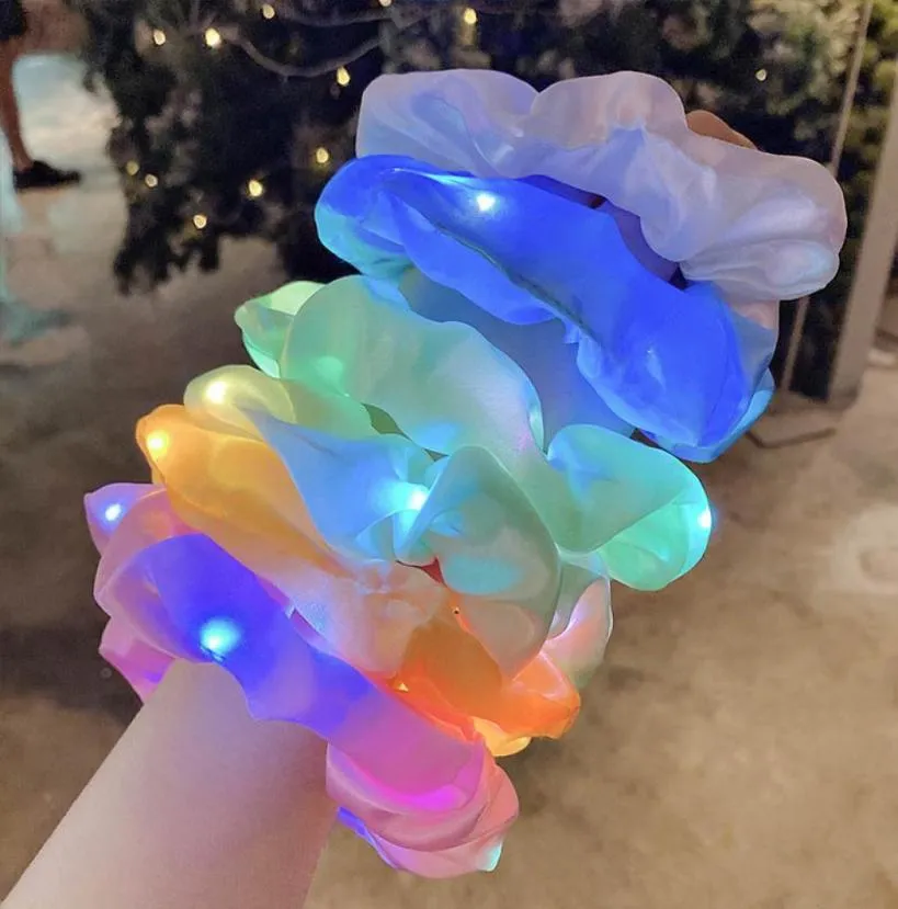 New LED girls scrunchies girls hairbands kids head bands hair ties designer hair accessories for childrens hairband kids head band3727547