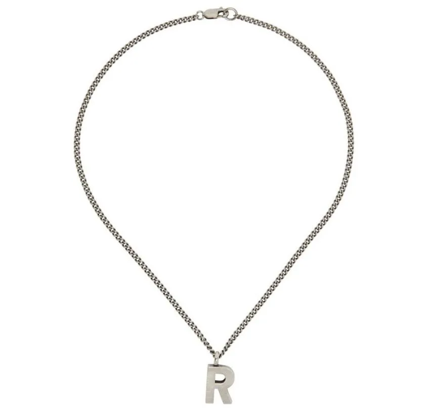 21ss Raf Simons 3D R lettera pendente non sbiadisce Collana Street hip hop punk accessori regalo di festa1545943