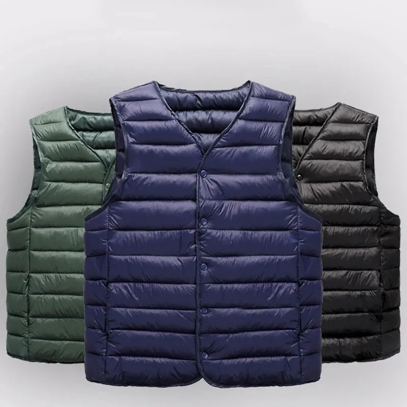 Hommes hiver manteau chaud sans manches veste léger gilet manteau Streetwear coupe-vent coton rembourré gilet 240117