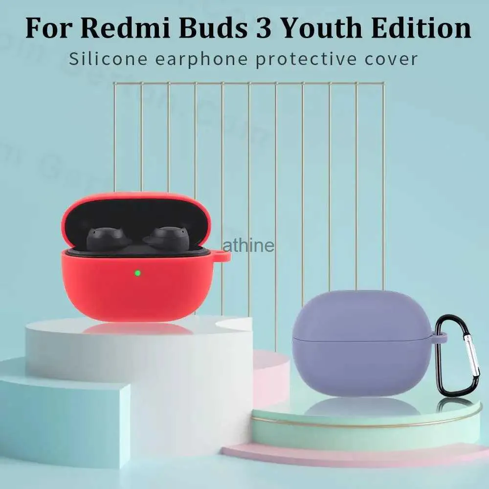 حالات الهاتف الخليوي علبة السيليكون لـ Redmi Buds 3 Lite Cover Cover Aremphone Case Headphones Protection for Redmi Buds 3 Cover YQ240117