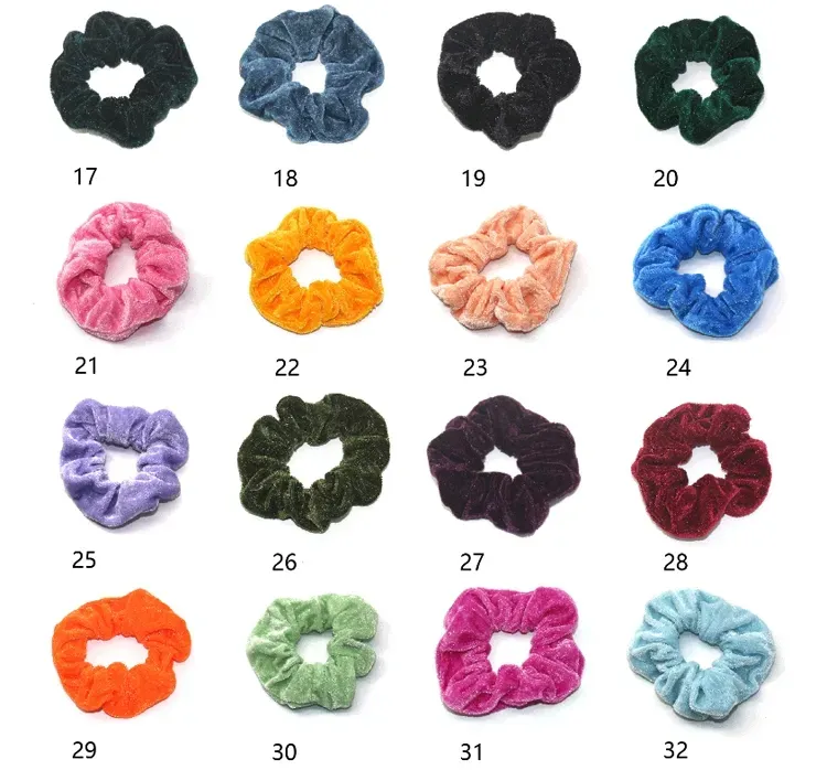 48 styles Lady girl Hair Scrunchy Ring Elastic Hair Bands Pure Color Leopard plaid Large intestine Sports Dance Scrunchie Hairband A-907