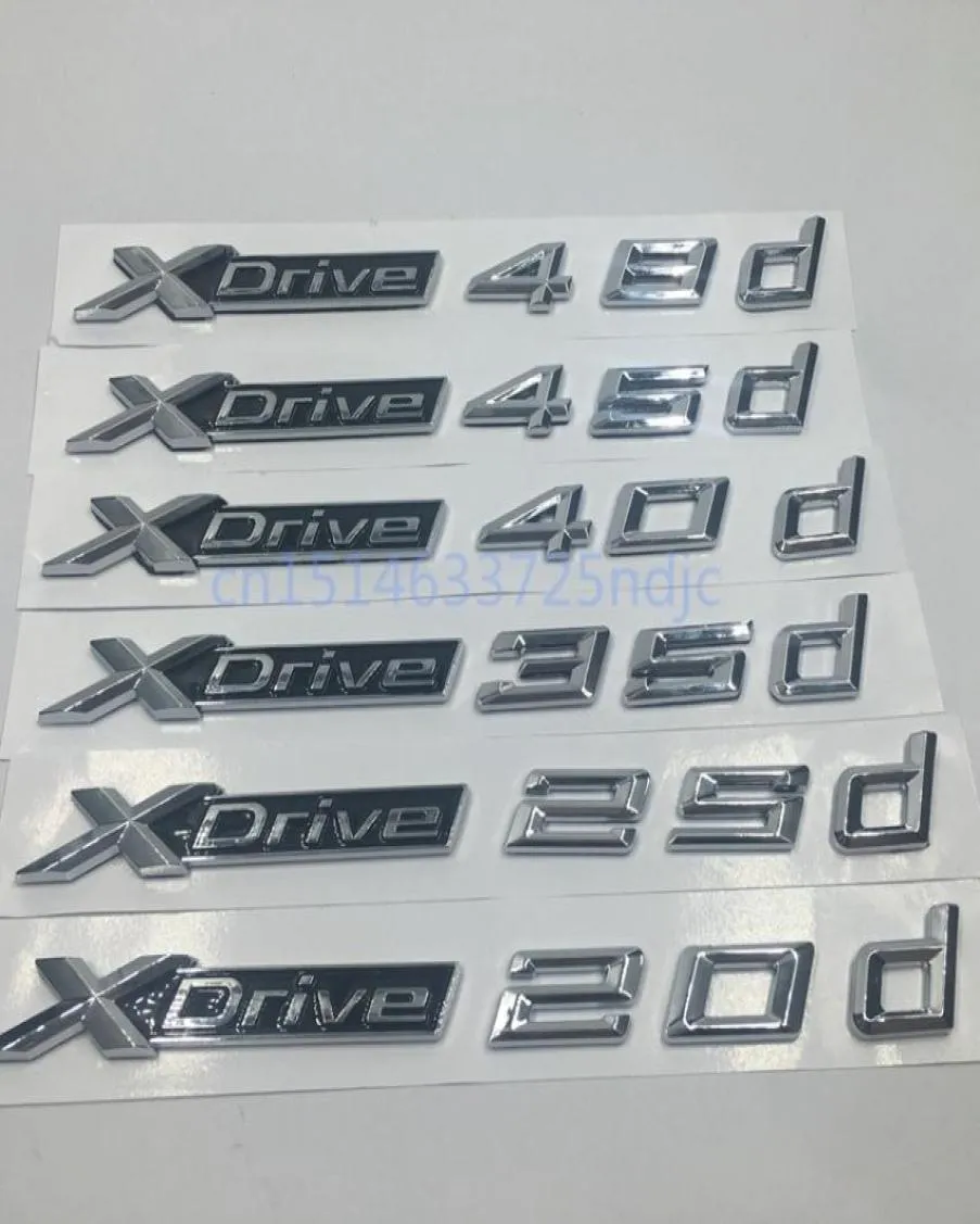 BMW X1 X3 X4 X5 시리즈 용 자동차 트림 스타일링 스티커 XDRIVE 20D 25D 30D 35D 40D 45D 48D Emblem Badges 로고 문자 4582495