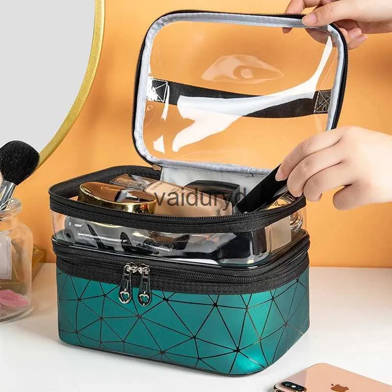 보관 가방 Ltifunction Travel Clear Makeup Bag Fashion Diamond Cosmetic Bag Waterproof Females Storage Make Up Case with Zippersvaiduryd