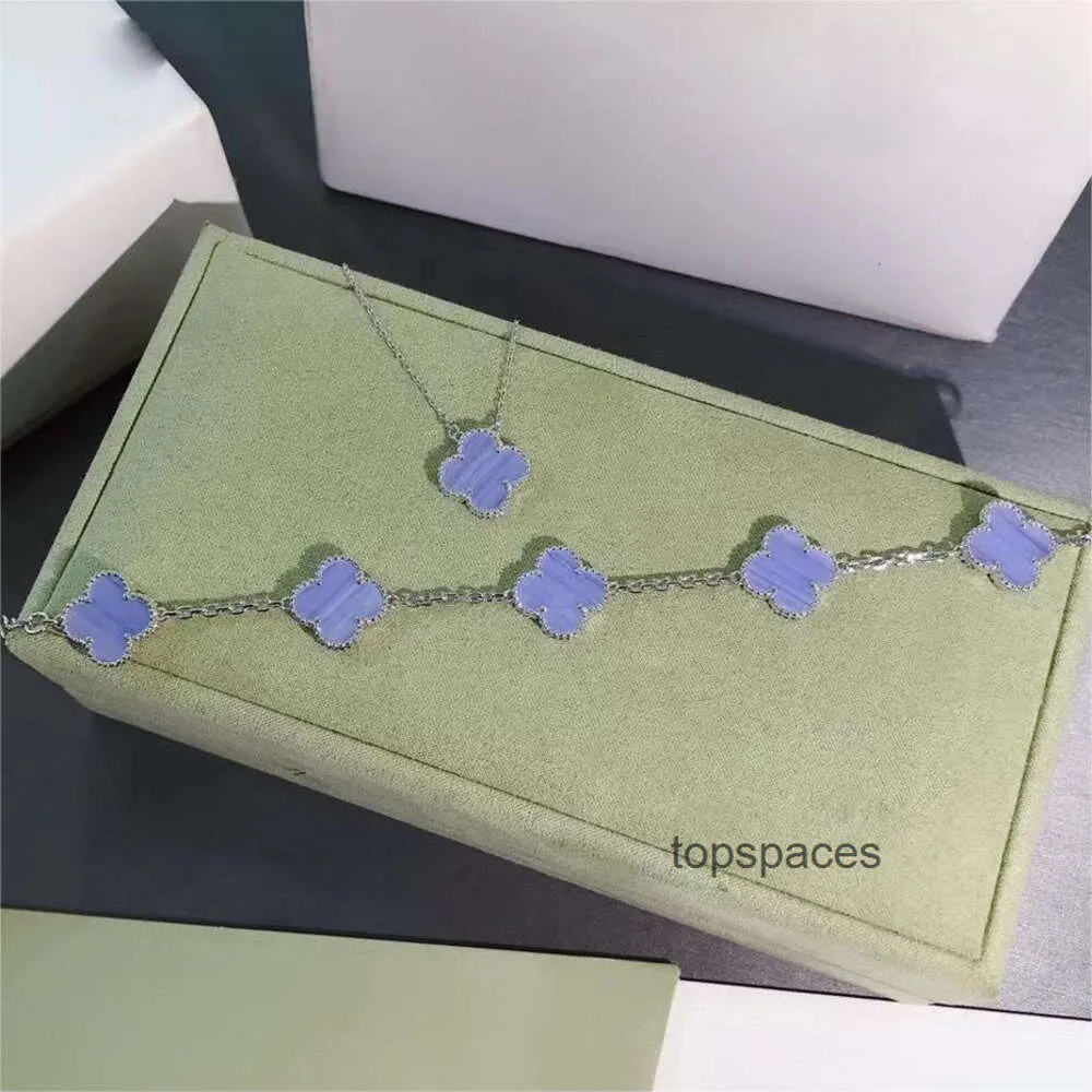 Projektant biżuterii Cleef van cztery liść Bransoletka luksusowa marka love van clover designer bransoletka dla kobiet lekka fioletowa kamienna kamień diamentowy Turcja